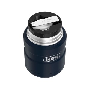 Термос для еды THERMOS KING SK-3000 MMB 0,47L, складная ложка, чёрный арт.: 562876